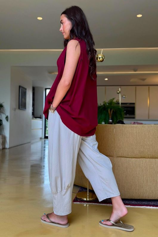 Oscar Drape Trapeze Tank Rioja